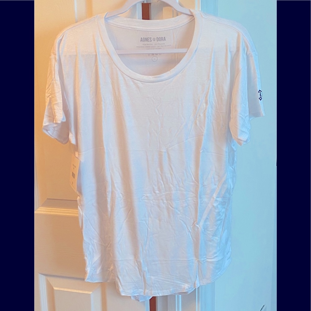 LAST! Size S—Melrose tee— white